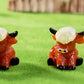 🐂🥚Easter Egg Hunt Alternative: Mini Highland Cow Figurines for Hide & Seek - Adorable Resin Cow Decorations for Party Favors, Easter Basket Stuffers & Home Decor💕