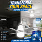 🏆 Last Day Special Price £15.99!!🔥SmartBreez™ 40W LED Ceiling Fan Light – 20.5” Ultra-Quiet with Remote 🎯 | E27 + FREE B22 Adapter 🔌 | For Bedroom 😴, Kitchen 👩‍🍳 & Garage 🛠️ – UK Ready! 🇬🇧