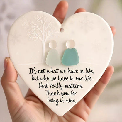 ⏳LAST DAY SALE 70% OFF!⏰Heart-Shaped Sea Glass Friendship Decor🌊✨ Shaped by Nature & Crafted by Hand💝