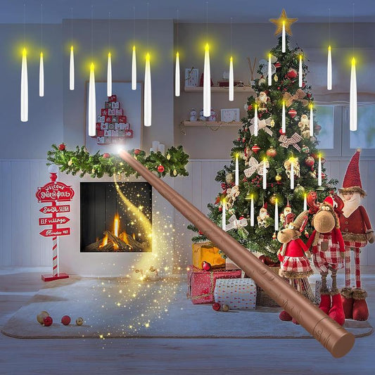 🎃Halloween Hot Sale 🔥Flameless Candles with Magic Wand Remote for Christmas Halloween Decorations