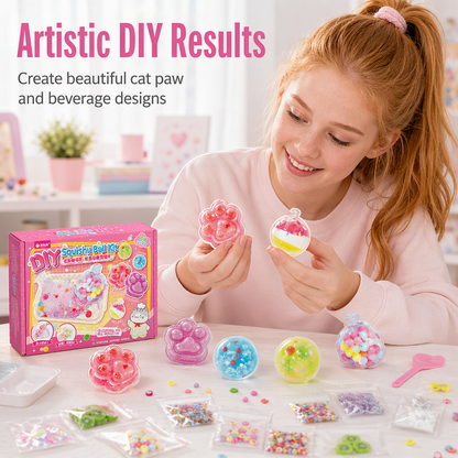 🎨New Arrival 50% OFF! 🐱DIY Fried Ice Squishy Toy Kit with Cat Claw Design for Kids