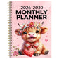 ⏰📅 LAST DAY SALE ONLY￡6.99!! 🐮 2026-2030 Calendar   - From January 2026 to December 2030, 5-year calendar, cartoon Highland cow themed cover design, annual calendar planning, month labels, 60-month calendar