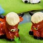 🐂🥚Easter Egg Hunt Alternative: Mini Highland Cow Figurines for Hide & Seek - Adorable Resin Cow Decorations for Party Favors, Easter Basket Stuffers & Home Decor💕