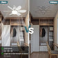 🏆 Last Day Special Price £15.99!!🔥SmartBreez™ 40W LED Ceiling Fan Light – 20.5” Ultra-Quiet with Remote 🎯 | E27 + FREE B22 Adapter 🔌 | For Bedroom 😴, Kitchen 👩‍🍳 & Garage 🛠️ – UK Ready! 🇬🇧