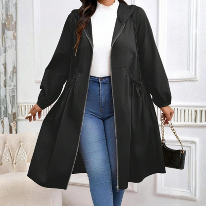🎁Christmas Hot Sale 50% OFF🧥Casual Plus Size Drawstring Zip-Up Long Sleeve Hooded Coat