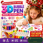 🌟Magic Puffy Pens – Draw 3D with one stroke!🎄DIY Bubble Popcorn Drawing Pens