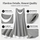 ⏰LAST DAY SALE ONLY ￡12.99!!💃Women's Casual Loose Sleeveless Fake Two Piece Tank Dress