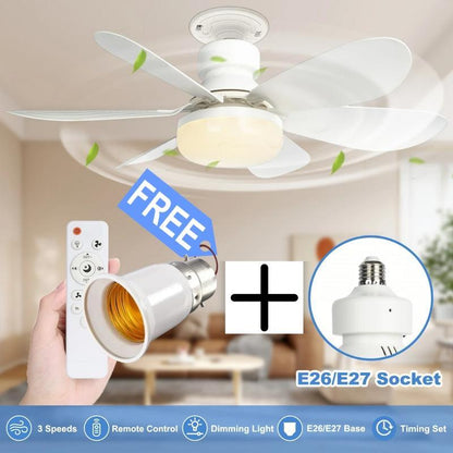 🏆 Last Day Special Price £15.99!!🔥SmartBreez™ 40W LED Ceiling Fan Light – 20.5” Ultra-Quiet with Remote 🎯 | E27 + FREE B22 Adapter 🔌 | For Bedroom 😴, Kitchen 👩‍🍳 & Garage 🛠️ – UK Ready! 🇬🇧