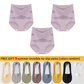 💖Last Day-Buy 1 Get 3 PacksSize High-Waist Cross Tummy Control Panties🎁Free socks Today💖Plus-!!