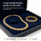 Adjustable Rhinestone Leaf Link Necklace & Bracelet Set