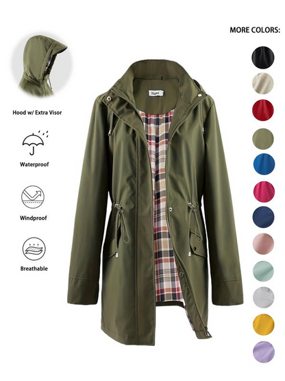 🔥This Week's Special Price:£25.86!!🧥💦Womens Chic. Lightweight. Waterproof Jacket🍃-Unleash Style and Durability in Any Storm!3