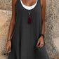 ⏰LAST DAY SALE ONLY ￡12.99!!💃Women's Casual Loose Sleeveless Fake Two Piece Tank Dress