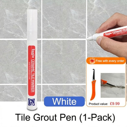 🏆Last Day Promotion 49% OFF🖌️ Anti-Mould & Waterproof Joint Pen for Ceramic Tiles! 🧱Versatile & multi-use⚒️，great for tombstone marking🪦, car paint repairs🚗 and tyre art painting🚙✨