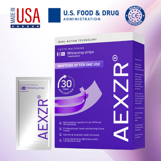 Limited sale💖Buy 1 get 1 free🎉  Purple Teeth Whitening Strips⚡The 30-Minute White Rescue