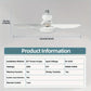 🏆 Last Day Special Price £15.99!!🔥SmartBreez™ 40W LED Ceiling Fan Light – 20.5” Ultra-Quiet with Remote 🎯 | E27 + FREE B22 Adapter 🔌 | For Bedroom 😴, Kitchen 👩‍🍳 & Garage 🛠️ – UK Ready! 🇬🇧