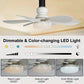 🏆 Last Day Special Price £15.99!!🔥SmartBreez™ 40W LED Ceiling Fan Light – 20.5” Ultra-Quiet with Remote 🎯 | E27 + FREE B22 Adapter 🔌 | For Bedroom 😴, Kitchen 👩‍🍳 & Garage 🛠️ – UK Ready! 🇬🇧