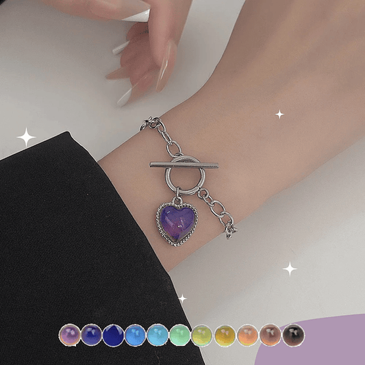 ✨ Today Only 50% OFF! £5.99 💖 Temperature Sensitive Heart Necklace & Bracelet – Magic Color Change & Easy Wear, ideal for casual looks, parties, birthdays & anniversaries 🎉