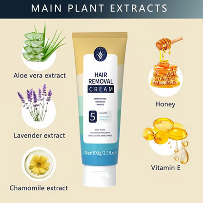 🔥Buy 1 Get 1 Free🔥Painless Full Body Hair Removal Cream for Men & Women– Skin-friendly for all areas🌿