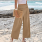 🎉Hot Sale 60% OFF🌸Women's High-Waisted Straight-Leg Linen Cropped Pants