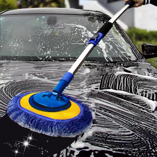 🏆 Last Day Special Price £8.99 ! 🚗 Durable Aluminum Long Handle Telescopic Car Wash Mop🧹