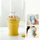 ⏰Limited-time 50% off🥤2-in-1 Foldable Silicone Ice Cup 🧊 | Makes XL Ice Balls  ☕🍹 | Leak-Proof Drinking Cup with Straw  ✅