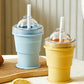 ⏰Limited-time 50% off🥤2-in-1 Foldable Silicone Ice Cup 🧊 | Makes XL Ice Balls  ☕🍹 | Leak-Proof Drinking Cup with Straw  ✅