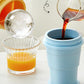 ⏰Limited-time 50% off🥤2-in-1 Foldable Silicone Ice Cup 🧊 | Makes XL Ice Balls  ☕🍹 | Leak-Proof Drinking Cup with Straw  ✅