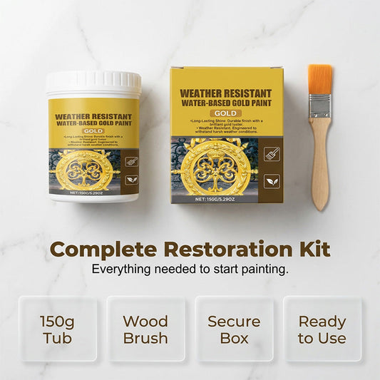 🎁💥LAST DAY SALE 50% OFF!!🥳Weather Resistant Water-Based Gold Paint