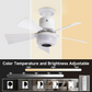 Smart Ceiling Fan with Light, RGB & Bluetooth Speaker