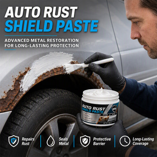 💥HALF PRICE &  BUY 1 GET 1 FREE  — Today Only!  🚗 Car Rust Shield Paste ✨ Repairs Rust & Seals Metal 🛡️ For Chassis, Door Seams & Exposed Metal 🔩