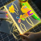 ✨ Magic Glowing LED Drawing Board! ✨ Erasable Light-Up Acrylic Drawing Board with Stand