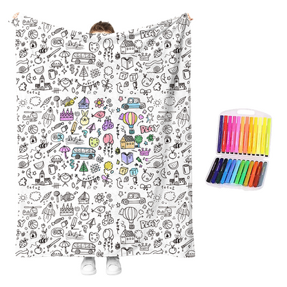 Creative Cozy Coloring Blanket Kit-Free Shipping Today