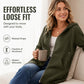 Women Mid-Length Hooded Sweatshirt Jacket Casual Zip Up Cardigan Coat with Pockets