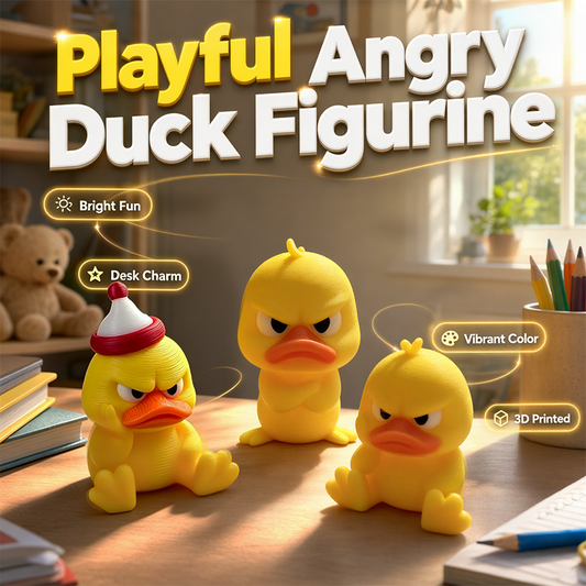 😠 Angry Duck Desk Figurine — Add a Tiny Attitude to Your Space! 🐥