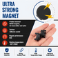 22mm Heavy-Duty Magnetic Cable Tie Mounts – 10 Pack